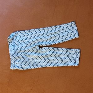 Burt's Bee Baby 3-6 month 100% organic cotton pants gray and white bee chevron